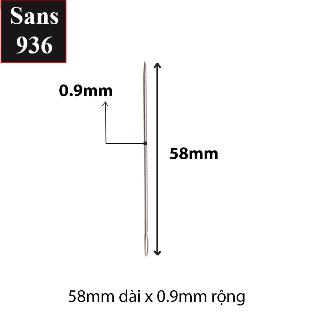 Kim chỉ khâu tay quần áo combo 3 chiếc Sans936 thêu may vá bao túi lỗ to