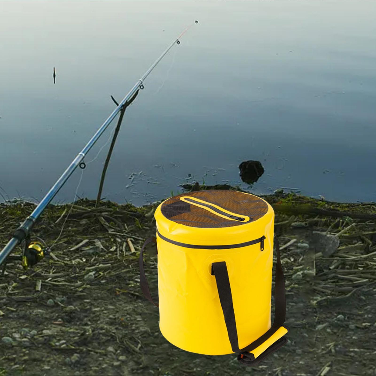 Collapsible Fishing Bucket Foldable Wash Basin for Camping Outdoor Gardening