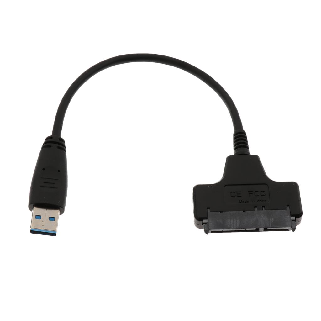 USB 3.0 Male to SATA 7+15 Pin Adapter Cable for 2.5 Inch HDD Hard Disk Drive