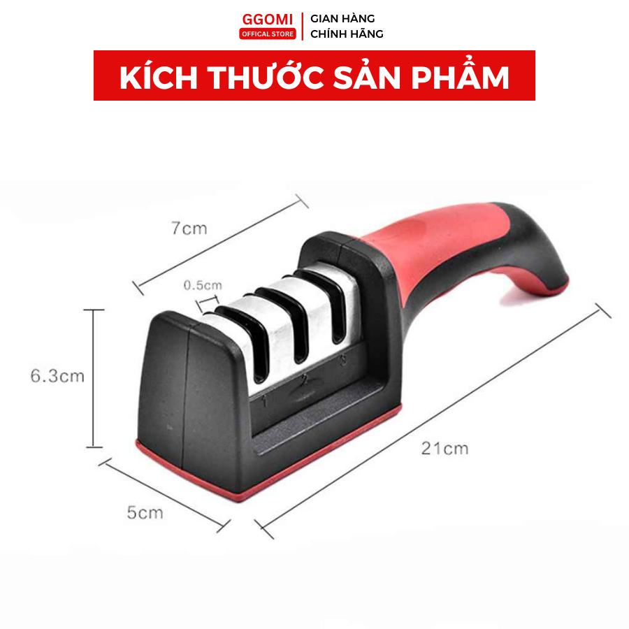 Mài dao 3 rãnh inox Ggomi loại lớn cao cấp, lưỡi mài sắc bén, tinh tế, mang lại sự bền bỉ cho lưỡi dao