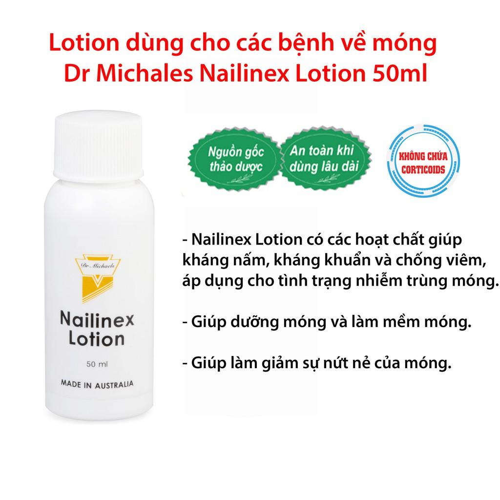 Dưỡng Dr Michales Nailinex 50ml dành cho móng - Nấm móng, Vảy nến móng