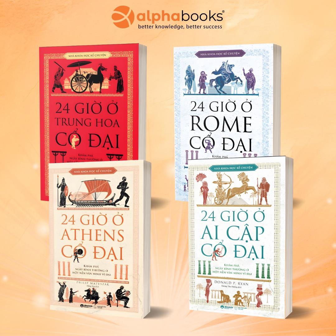Combo Bộ Sách Nhà Khoa Học Kể Chuyện: 24 Giờ Ở Ai Cập Cổ Đại + 24 Giờ Ở Athens Cổ Đại + 24 Giờ Ở Rome Cổ Đại + 24 Giờ Ở Trung Hoa Cổ Đại