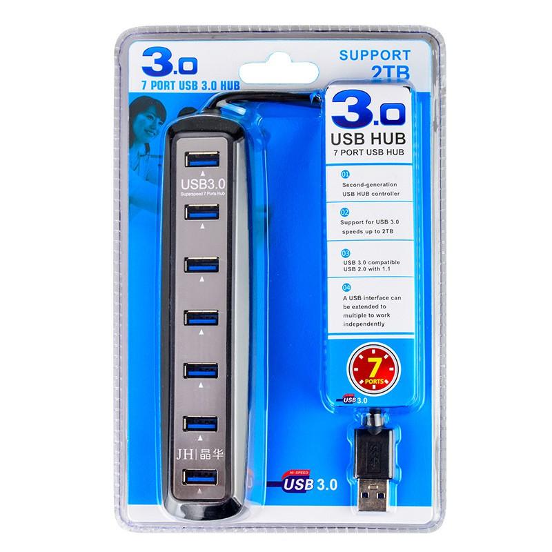 Bộ chia USB 3.0 ra 7 cổng USB 3.0 có nguồn rời - Jinghua Z432 - Hồ Phạm