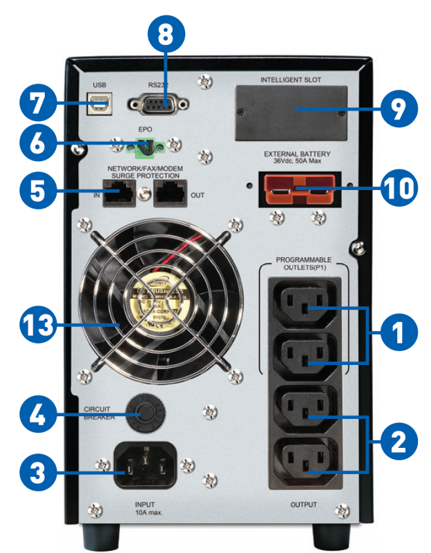 Bộ lưu điện UPS PROLINK Online PRO801-ES (1000VA/900W) - Hàng Chính Hãng