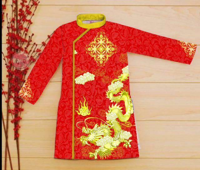 Áo dài gấm bé trái - Nhieu màu,Nhóm nhỏ kèm quần