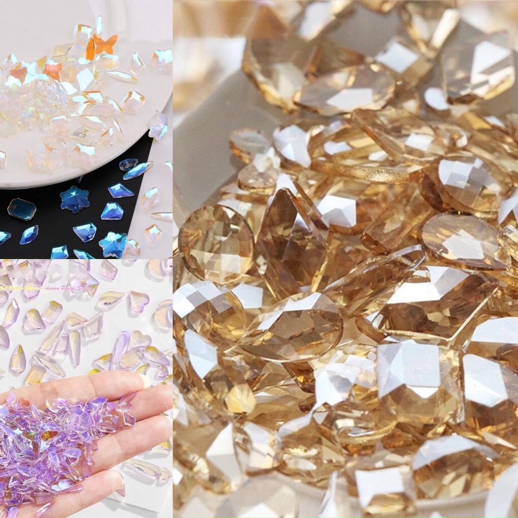 100 Hạt Đá 3D Trong Suốt Đính Móng Nghệ Thuật dành cho Nail