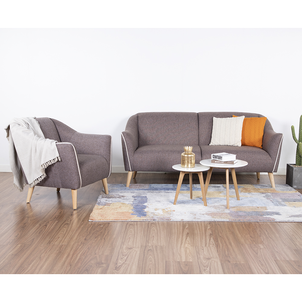 Bộ Sofa Vải Cao Cấp 3+1 AQ018 - Nâu Nhạt