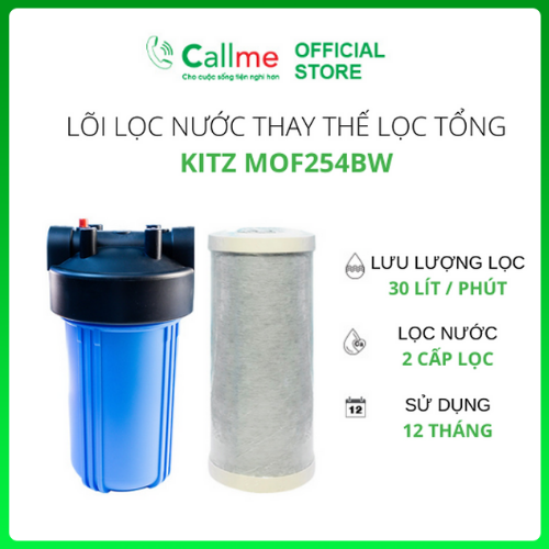 Lõi lọc thay thế lọc tổng Kitz MOF254BW 10inch - Tiền lọc dân dụng, RO, 2 cấp lọc, nhập khẩu Nhật Bản - Hàng chính hãng