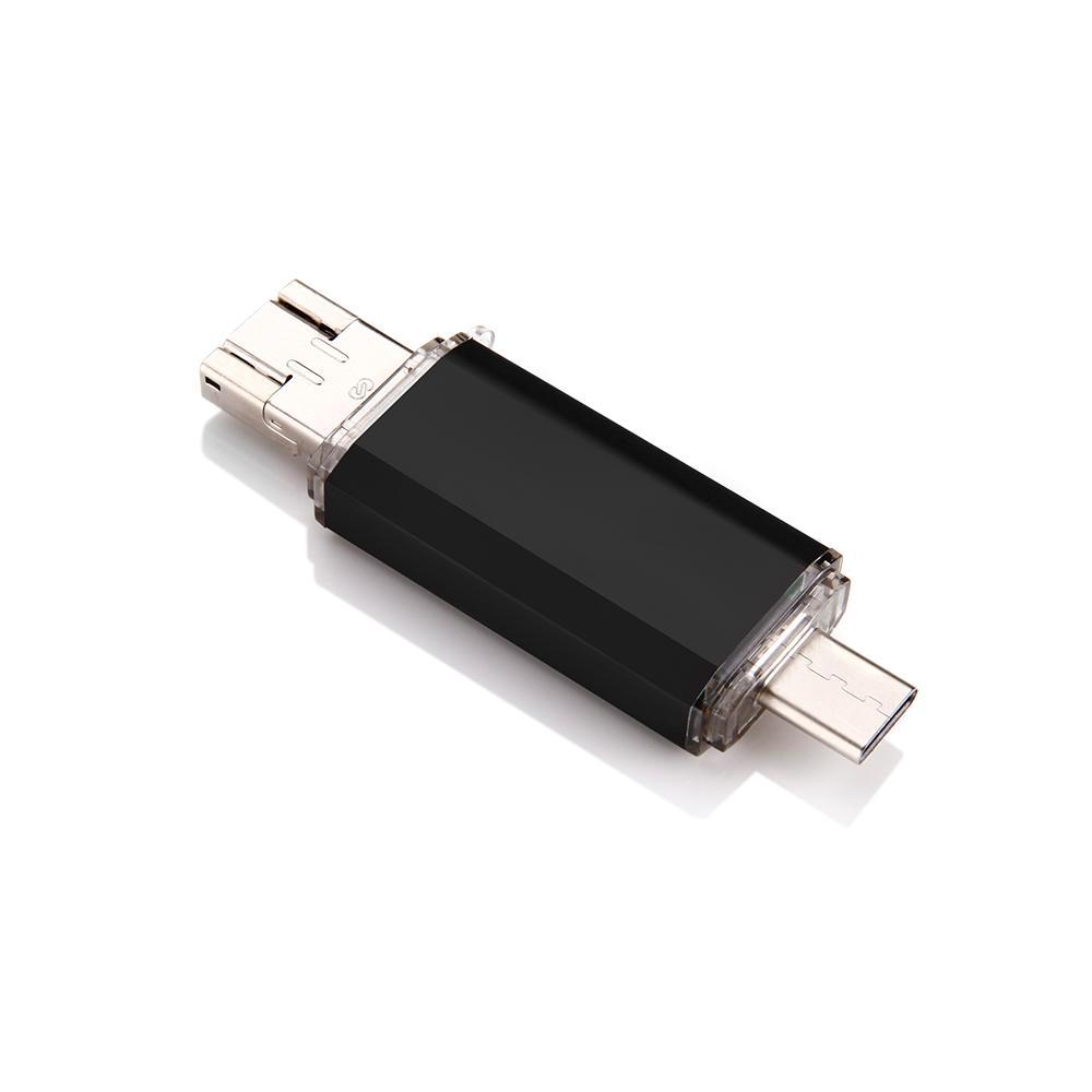 Type-C 3.1 High-Speed Micro USB Flash Drive U Disk Memory Stick 16G Black