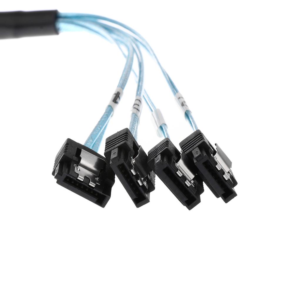 Mini SAS 36P SFF-8087 To 4 SATA 7Pin Hard Disk Cable Splitter Cord