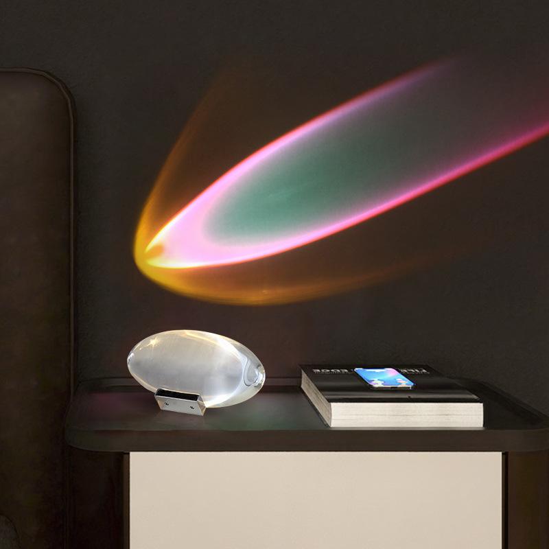 Ý Nhà Thiết Kế Đèn Bàn LED Pha Lê Mắt Của Bầu Trời Đầu Giường Đèn Cho Phòng Khách Trang Trí Phòng Ngủ Ánh Sáng Ban Đêm máy Chiếu Tặng