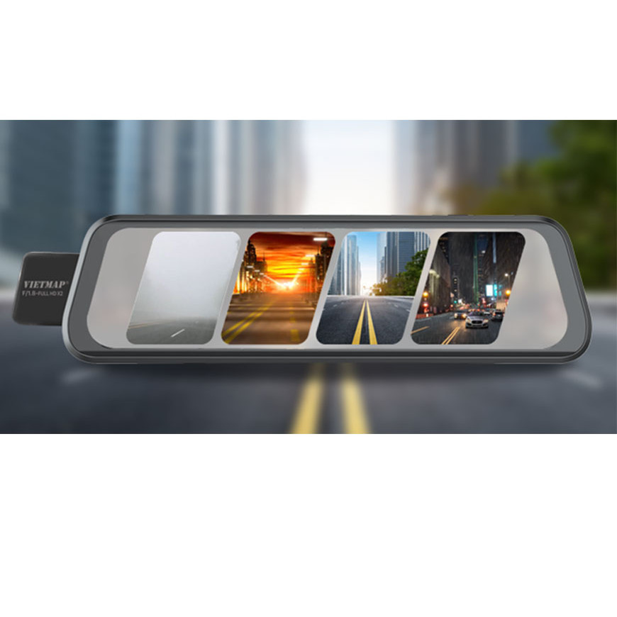 Camera Hành Trình Ô tô dạng Gương VIETMAP G39 - Ghi hình Trước và sau xe - Cảnh báo giao thông + Thẻ nhớ 32G - Hàng chính hãng