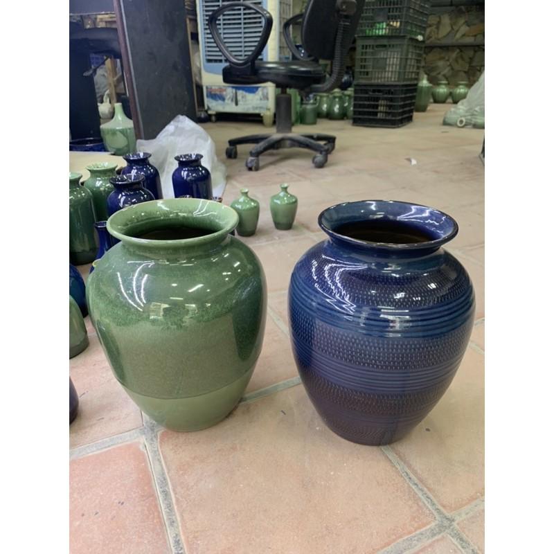 Bình cắm hoa- trang trí. Men xanh ngọc- thiên thanh