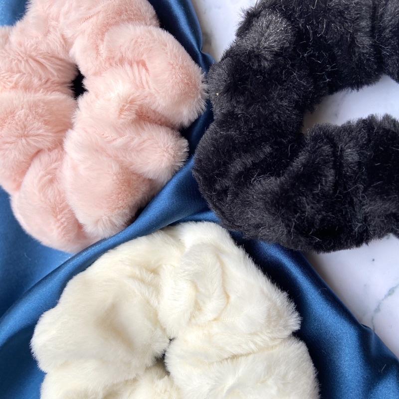 Dây cột tóc lông nhung, scrunchies lông mịn mềm phụ kiện tóc CT027 - Filibra