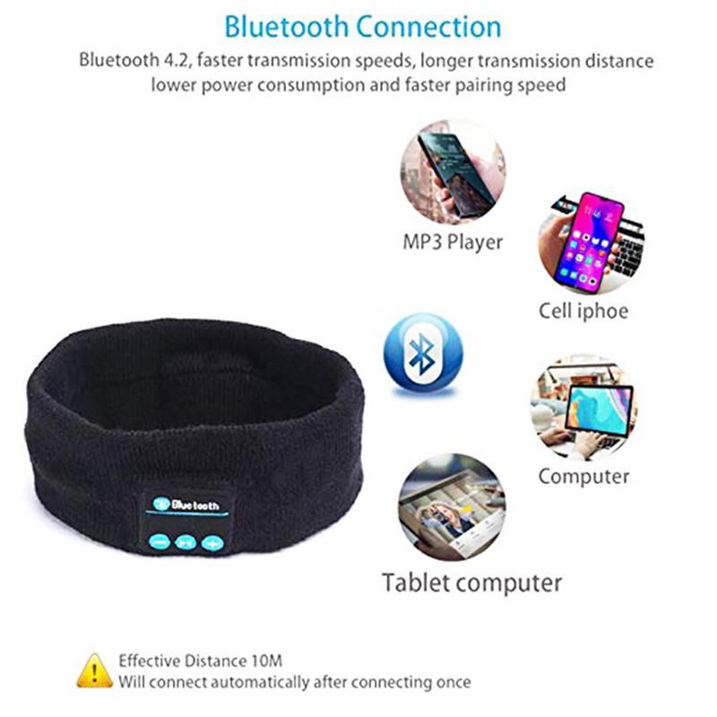 Áo Không Dây Bluetooth Âm Nhạc Thể Thao Chạy Bộ Nữ Yoga Mồ Hôi-Thấm Hút Tóc Bluetooth Đầu Tập Thể Dục Thể Thao
