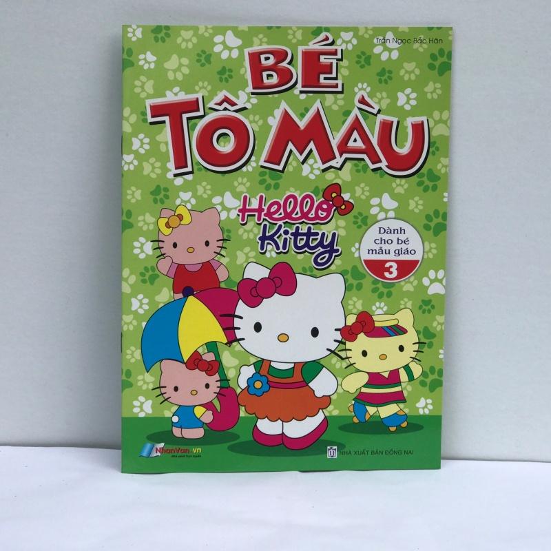 combo 4 tập /vở bé tô màu helo kitty