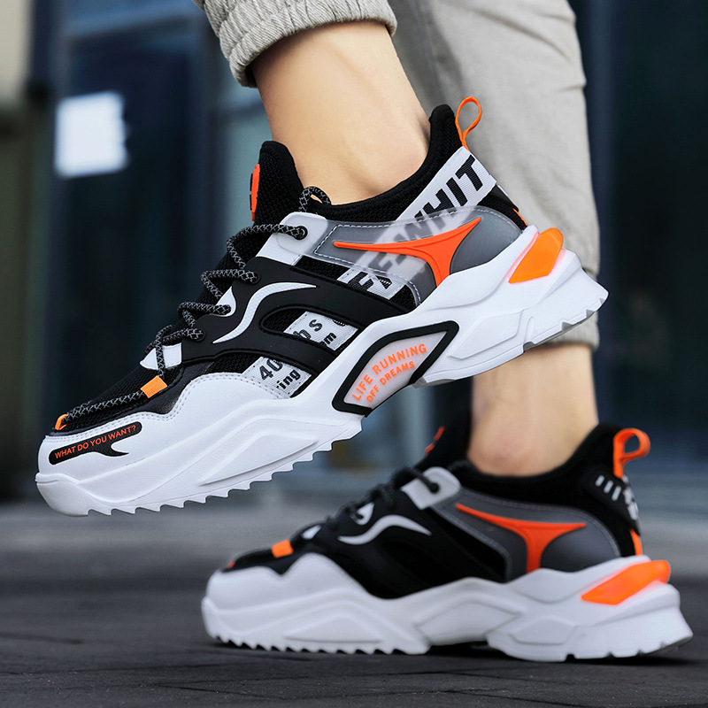 Giày Thể Thao Nam MENDO - Giày Sneaker Màu Đen - Xám, Giúp Tăng Chiều Cao Tự Tin Ra Ngoài- G5261