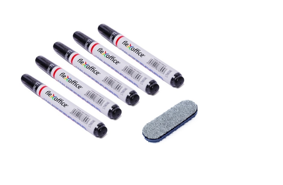 Combo 05 Cây Bút Lông Bảng FO-WB015 Và 01 Cái Lau Bảng FO-WBE01