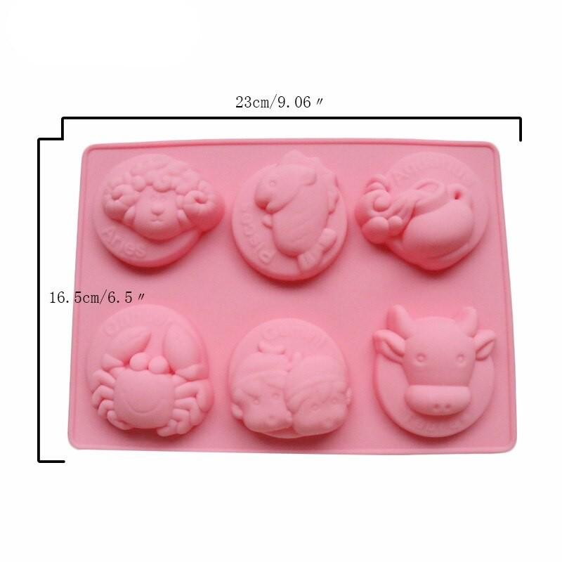 Khuôn Silicon Đổ Socola/Thạch/Đá/Kẹochipchip/Pudding Hình 12 Cung Hoàng Đạo