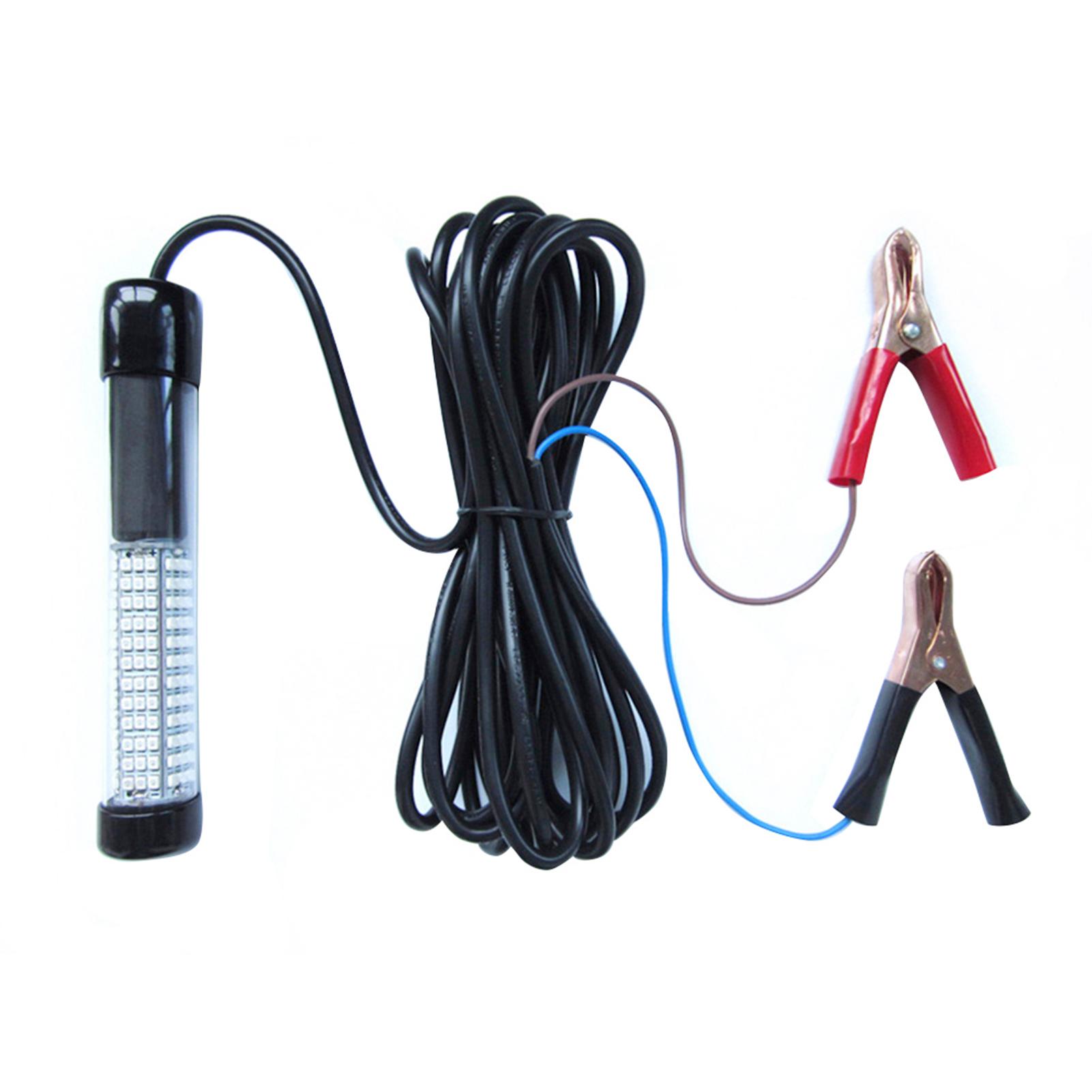 10W 180 LEDs Underwater Fishing Light Fish Finder Lamp 12V Led Submersible Underwater Light with 5m Cable