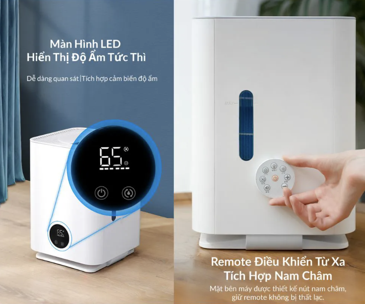 Máy Lọc Không Khí Kiêm Máy Tạo Độ Ẩm Xiaomi Lydsto H503 Tự Động Tạo Độ Ẩm, Điều Khiển Bằng Cảm Biến Thông Minh - Hàng Chính Hãng