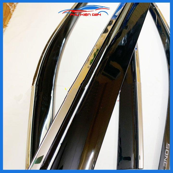 Vè che mưa cho xe ô tô Sonet 2021-2022-2023 vè đen/ chỉ inox bảo vệ trang trí xe