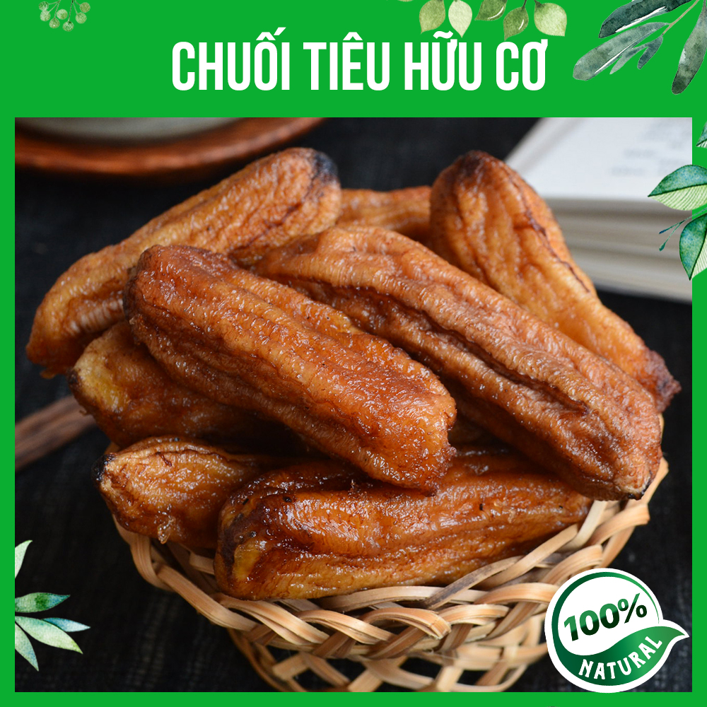 Chuối tiêu sấy dẻo không đường Kentary 200 gram, vị ngọt đậm đà - Ngừa thiếu máu và táo bón, tốt cho sức khỏe thai nhi - Trái cây sấy không đường, không GMO/Gluten/chất bảo quản