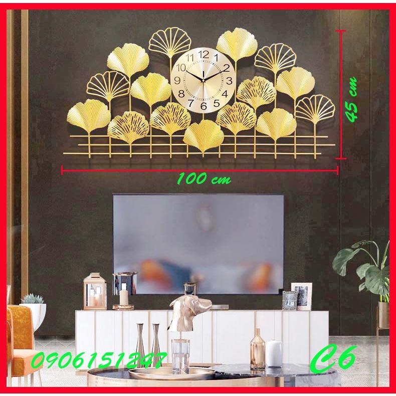 Đồng hồ treo tường trang trí decor C6 kích thước 100 x 45 cm