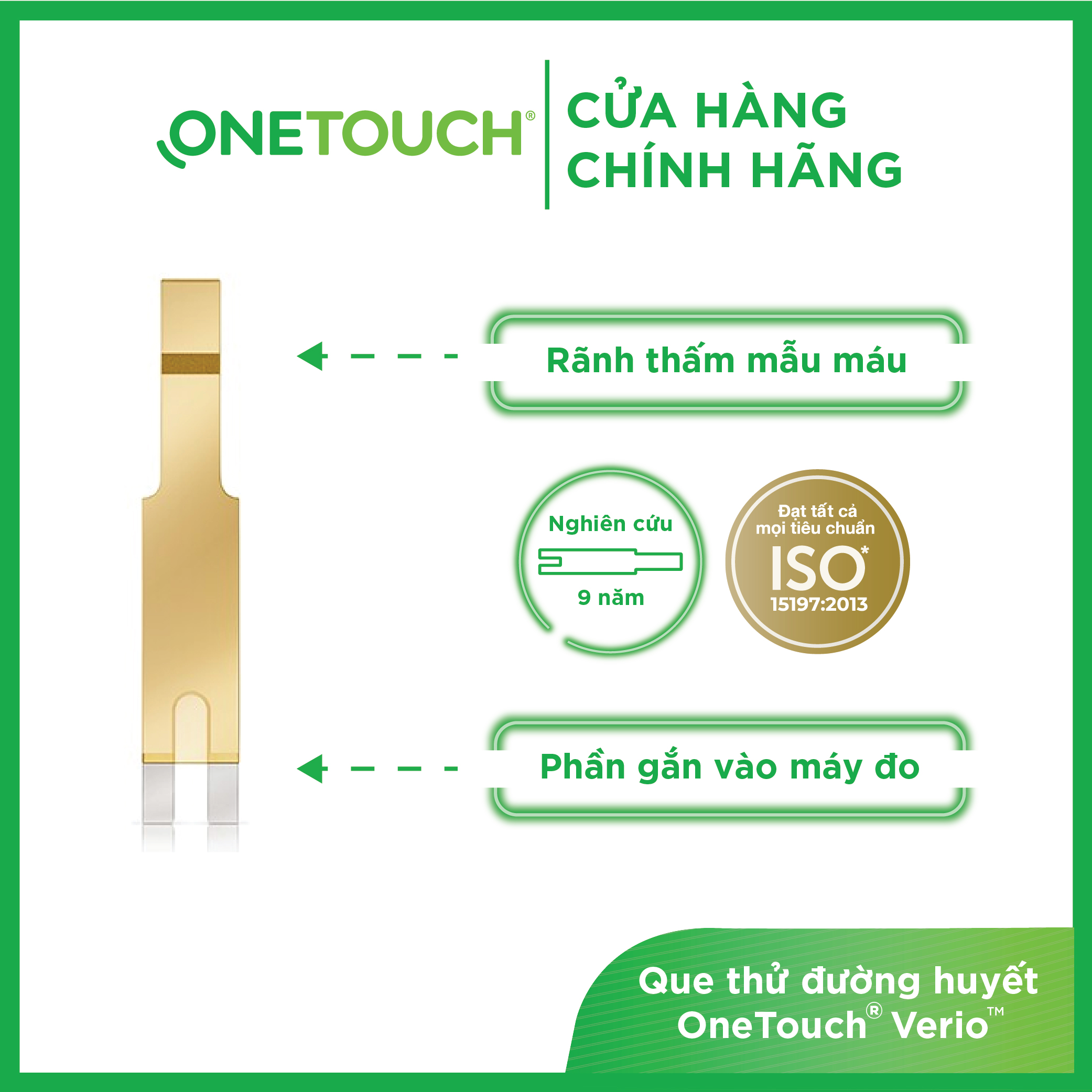 Que Thử Đường Huyết Onetouch Verio