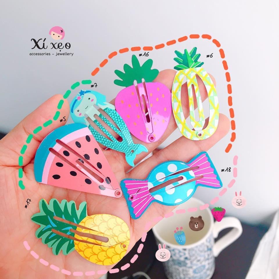 Kẹp tóc nữ Hàn Quốc set kẹp tóc cho bé gái hoa quả , Nấm cute đáng yêu ngọt ngào camcamvintage