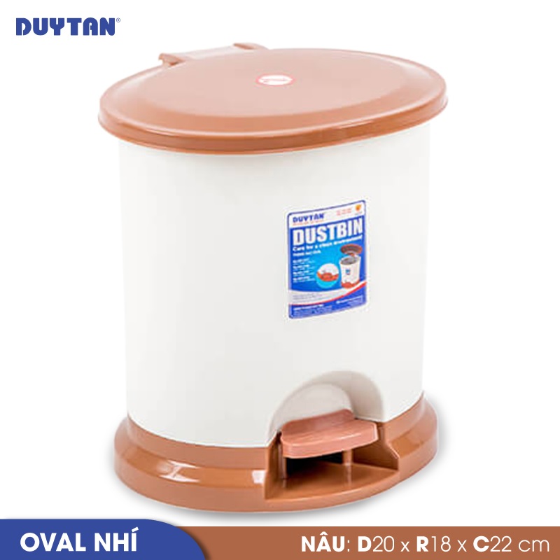 Thùng rác oval nhí nhựa Duy Tân - 22179 - Giao màu ngẫu nhiên - Hàng chính hãng