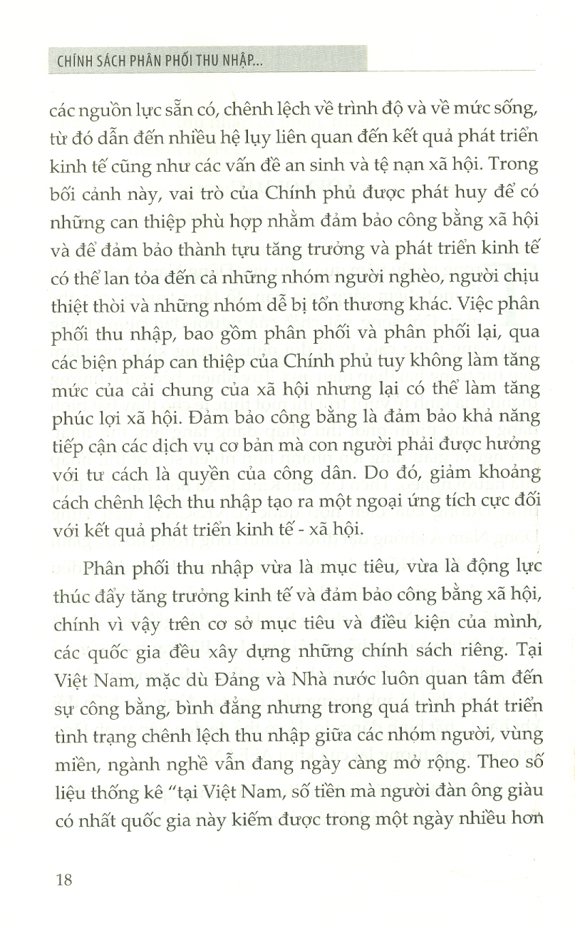 Chính Sách Phân Phối Thu Nhập Của Thái Lan Và Hàm Ý Cho Việt Nam (Sách chuyên khảo)