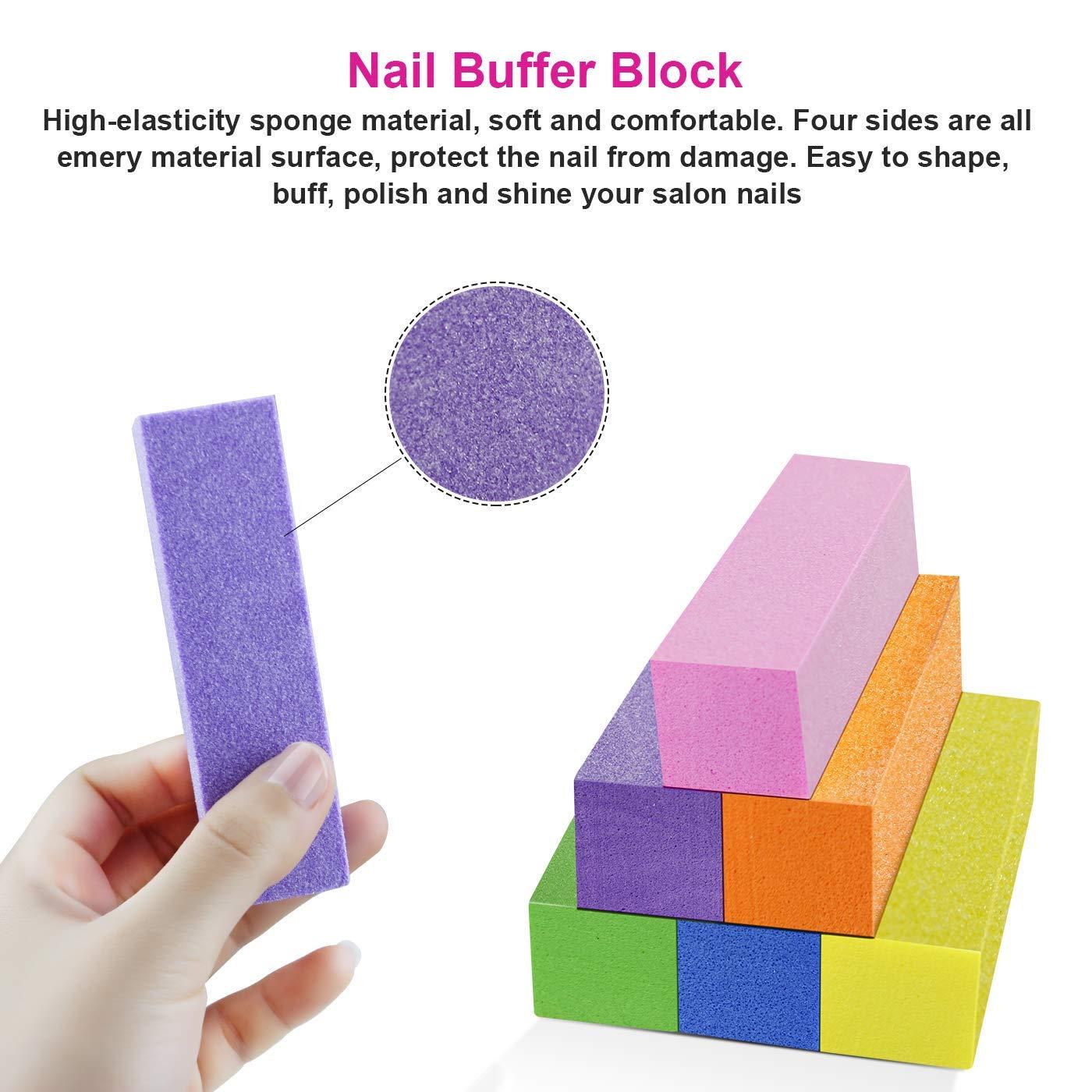 Tệp móng chuyên nghiệp - Khối đánh bóng móng tay để đánh bóng móng tay, công cụ làm móng để kết hợp gel cho móng tay để làm móng và phòng khách nhà
