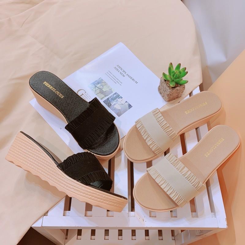 Dép đế xuồng quai ngang bản nhún