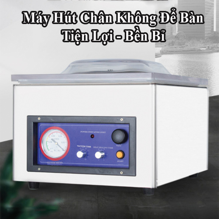 Máy hút chân không công nghiệp để bàn Mini hút khô, ướt, mọi loại thực phẩm đóng gói chân không Hàng Chính Hãng