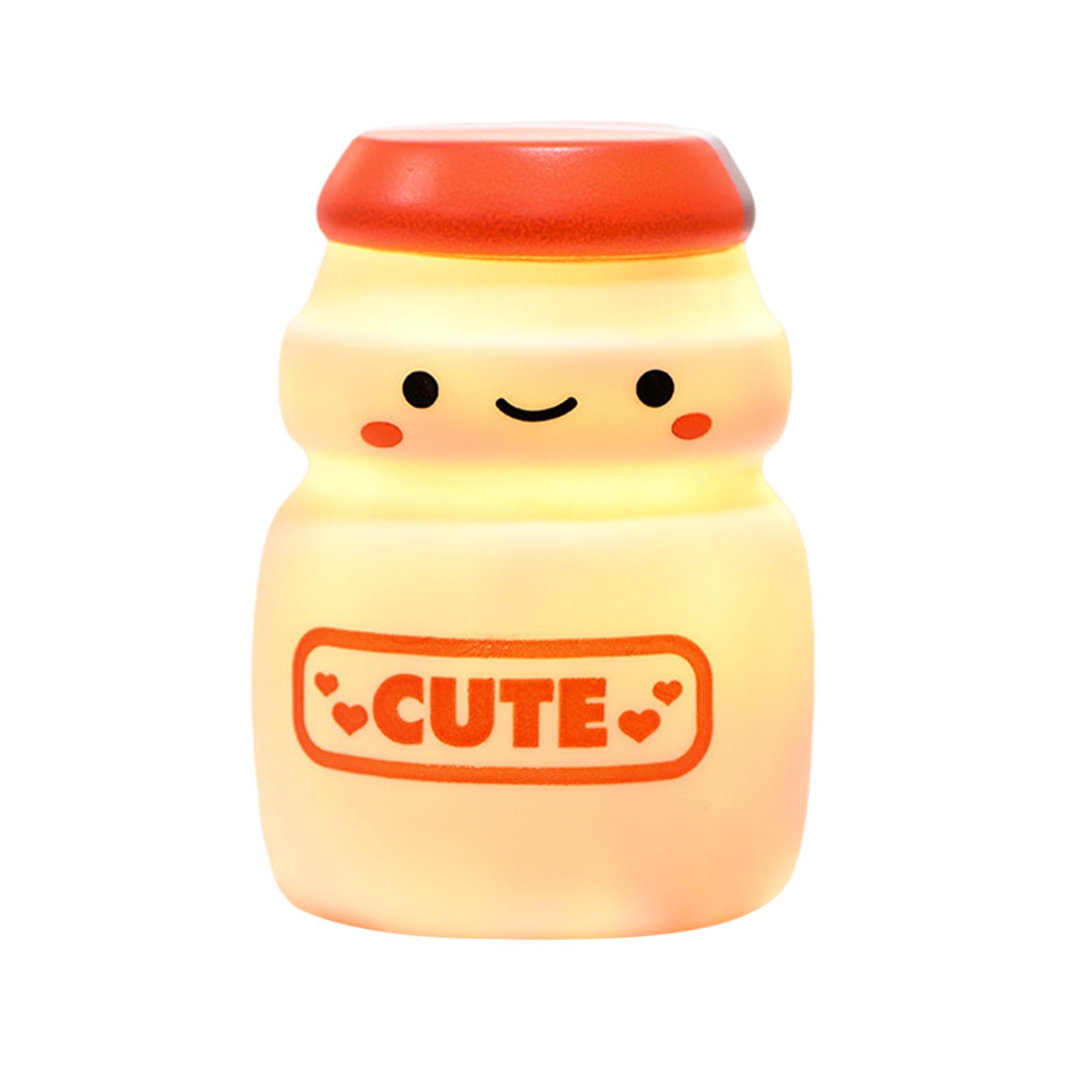 LED Yakult Bottle Night Light Button Battery for Children Girl Gifts Bedroom