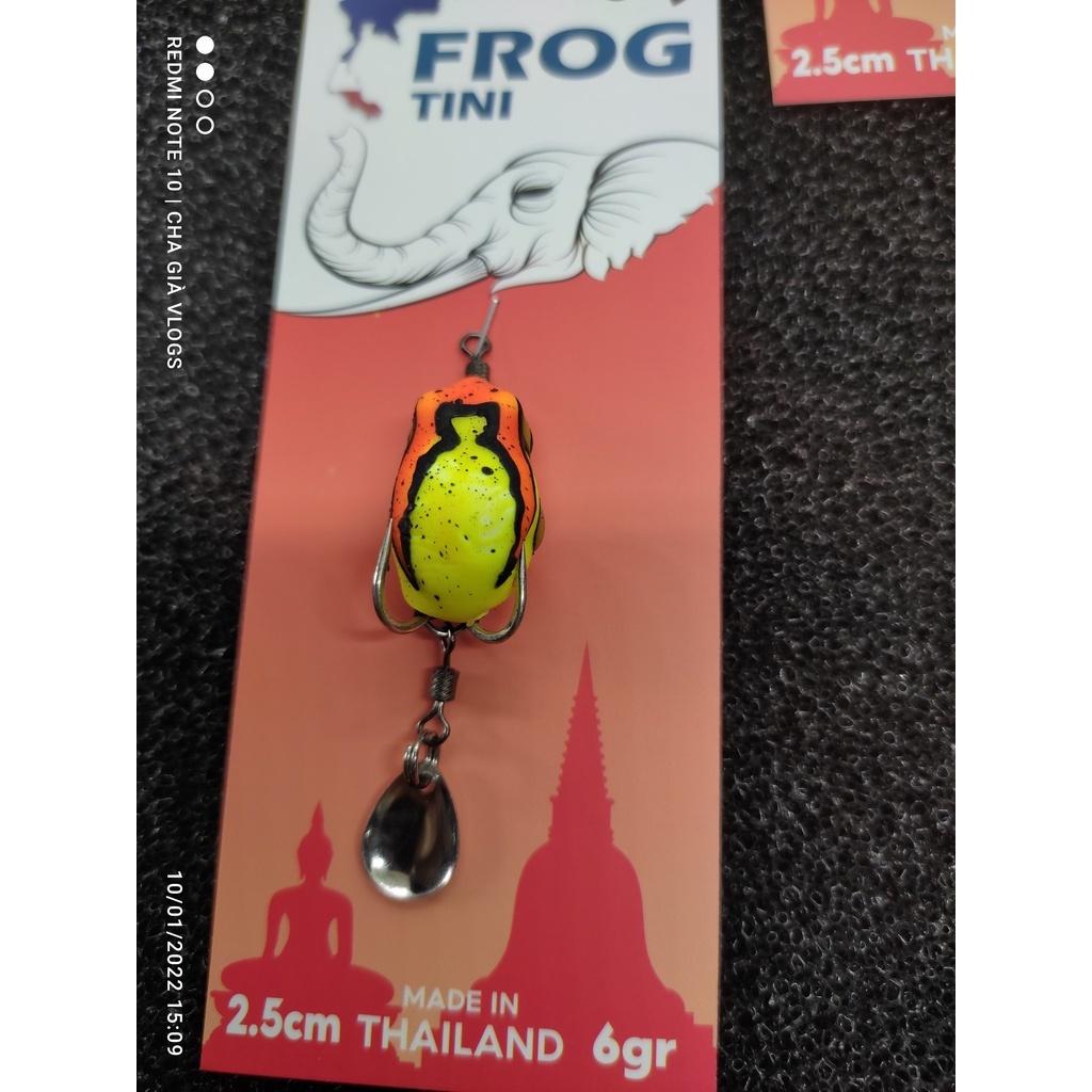 Mồi câu cá lóc Nhai hơi Tini Frog 2.5cm 6gram Thái Lan CHA GIÀ VLOGS / HDtini / HD ti ni chuyên săn lóc trị cá nhát