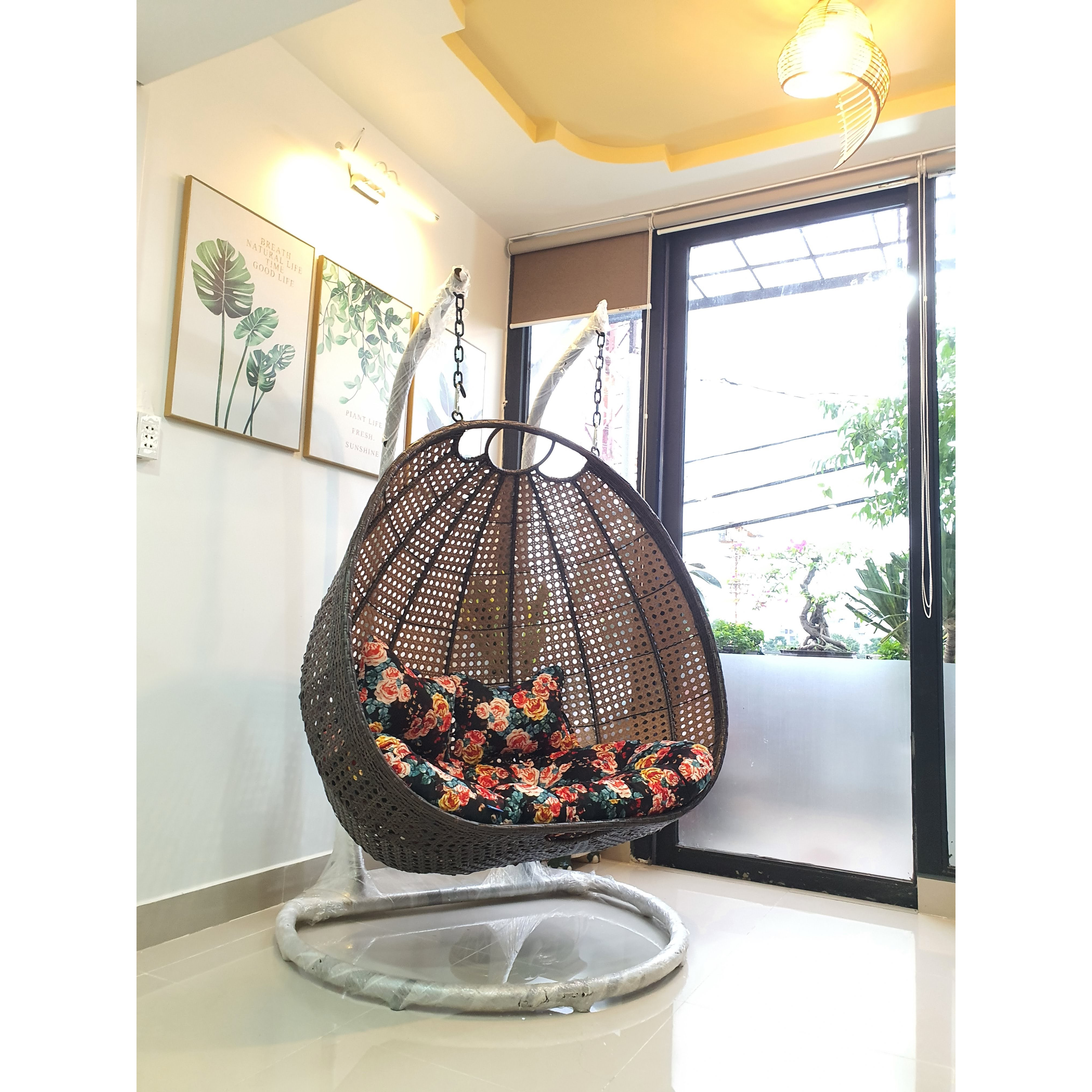 Xích đu đôi home decore 2 cần treo N1