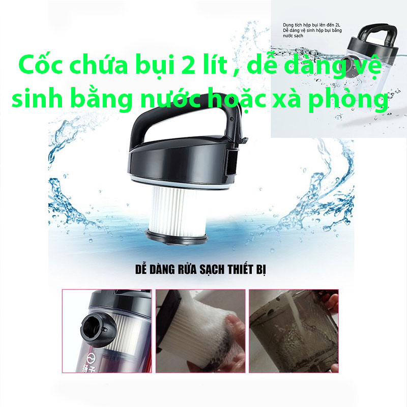 Máy hút bụi YANGZI - Yairz XY -1008 công suất 20.000 Pa lực hút cực khỏe