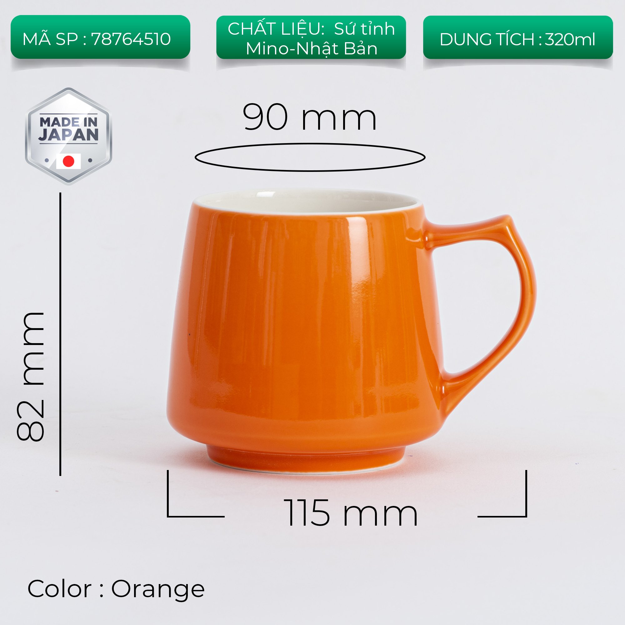 Ly sứ uống trà cà phê Origami Aroma Mug 320ml