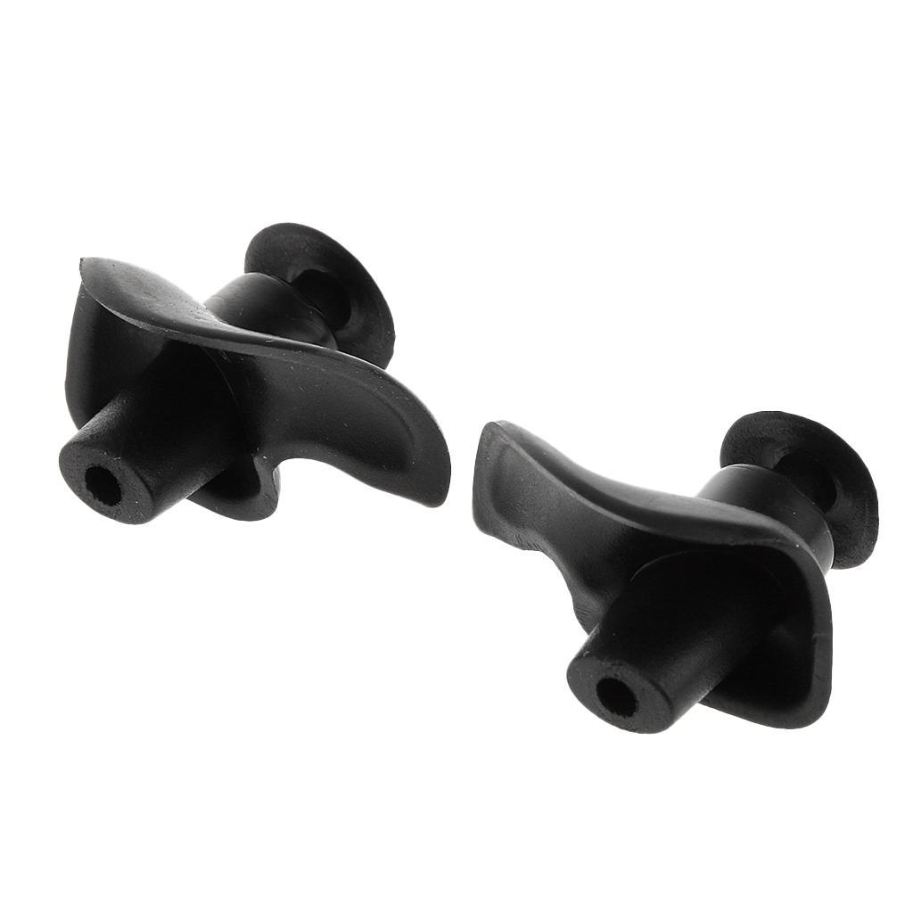 5- Swimming Ear Plug Silicone Ears  Hearing  with Case Black