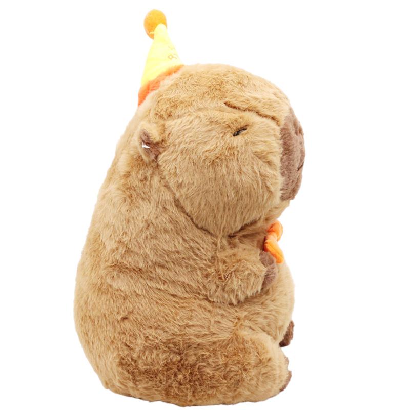 Thú Bông Capybara Đội Nón Sinh Nhật 33 cm - Nuan Nuan YHLMT33