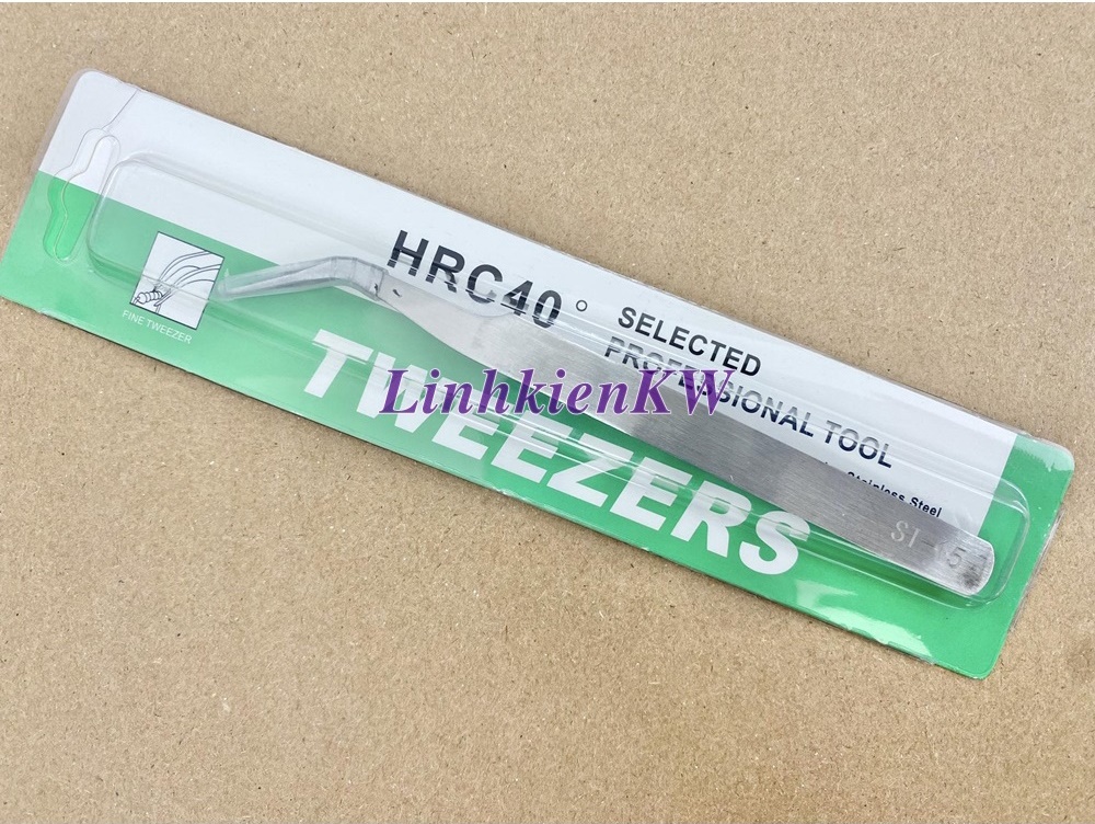 Nhíp Cong Tweezers Hợp Kim Thép Không Gỉ ST-15, Chống Từ Tĩnh Mới, Chính gốc.