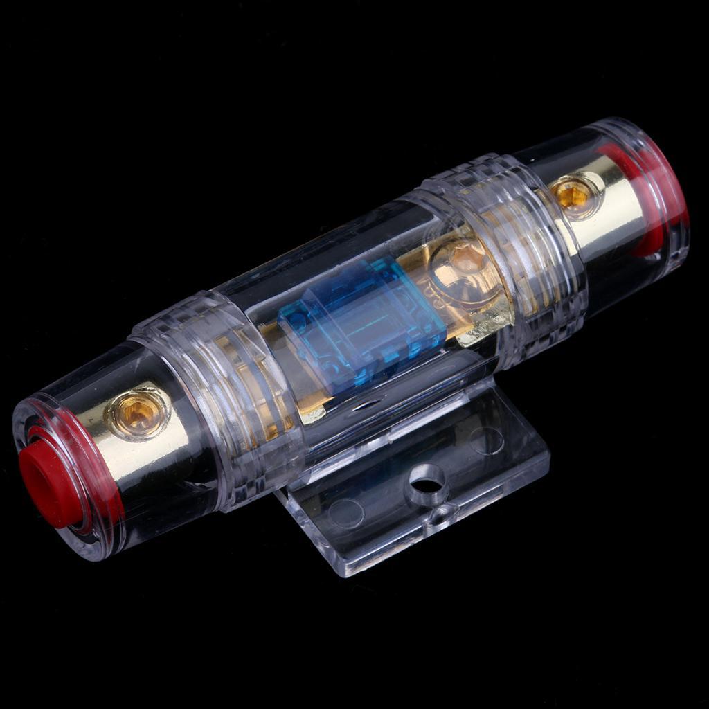 1PCS 60A Fuse Holder Fuseholder Block for Car Speaker Audio Amplifier Blue