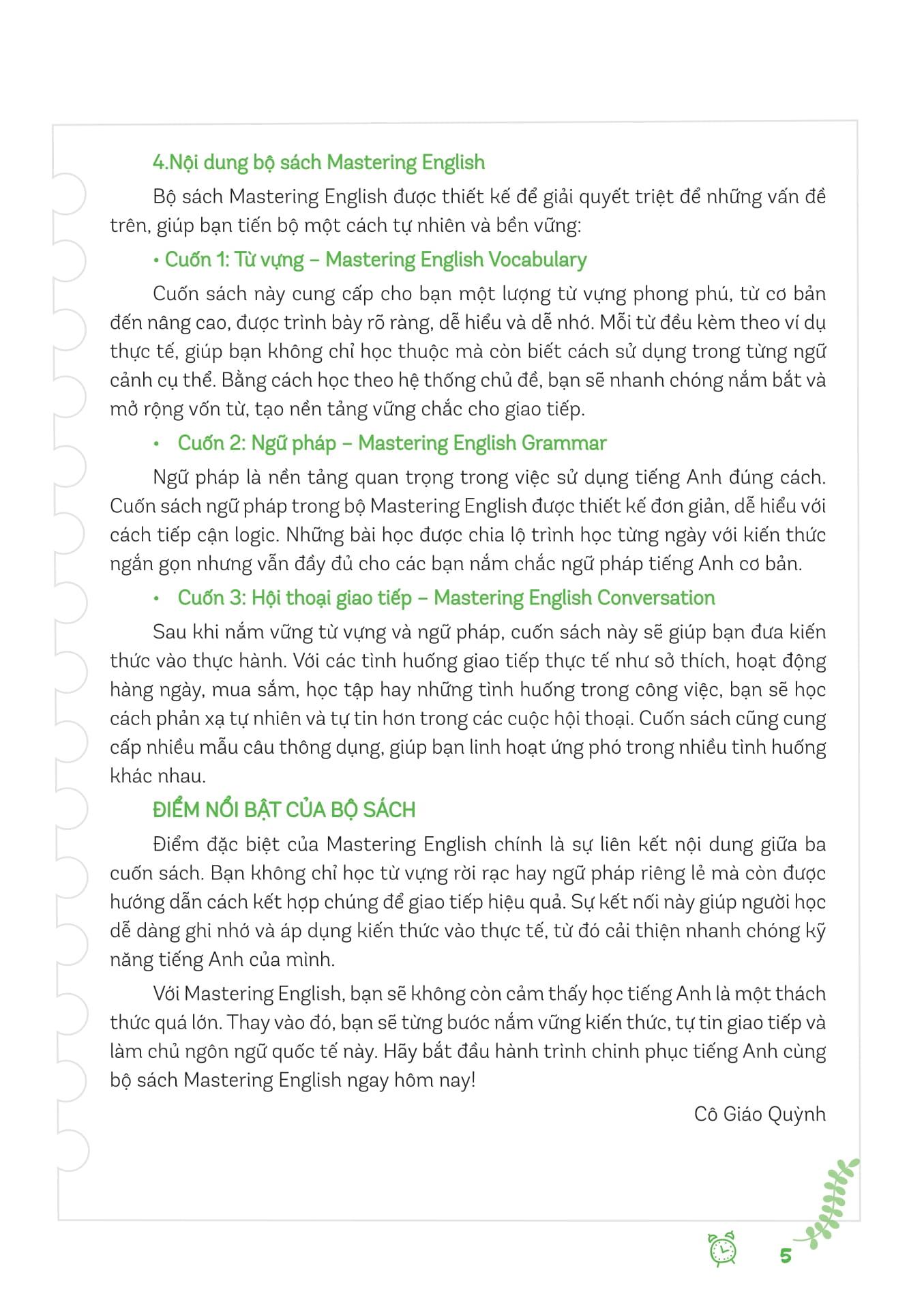 Sách - Mastering English Conversation - 180 Ngày Làm Chủ Giao Tiếp Tiếng Anh