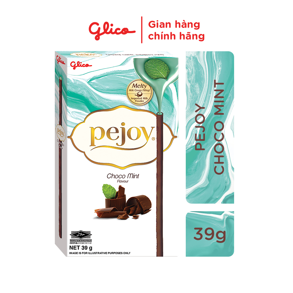 Bánh que nhân kem mix 2 vị socola &amp;amp; socola bạc hà GLICO Pejoy (Happy Set D 10 hộp - 5 chocolate 5 Choco Mint)