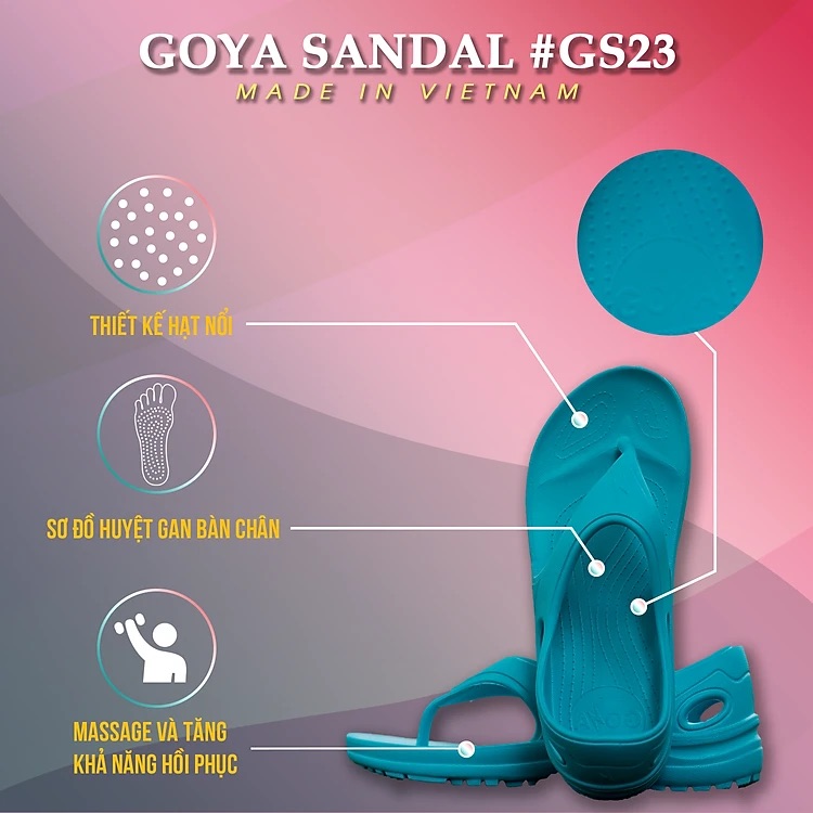 [HOT] Dép Thể Thao Cao Cấp Goya Sandal GS23 - Màu Xanh