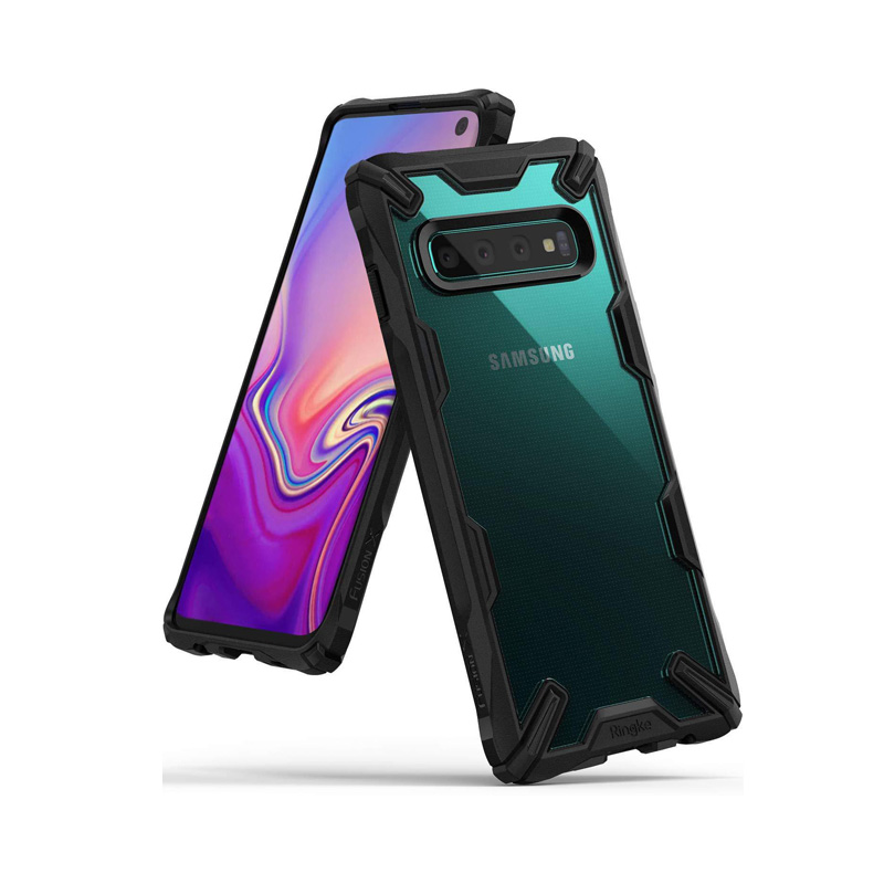 Ốp lưng Samsung Galaxy S10 Ringke FUSION X - Black - Hàng Chính Hãng