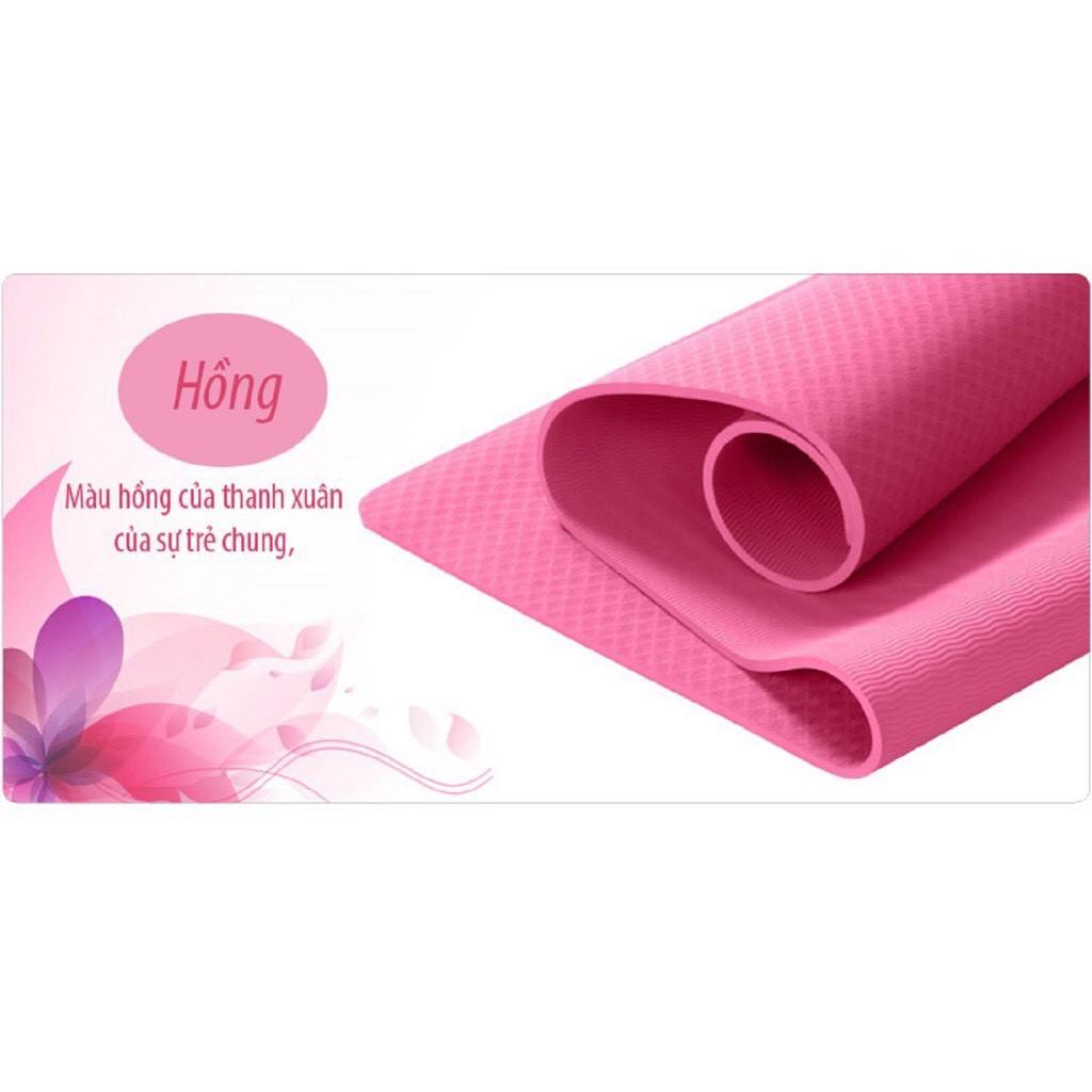 THẢM TẬP YOGA TPE CAO CẤP 2 LỚP 6MM TẶNG TÚI ĐỰNG THẢM LOẠI TO