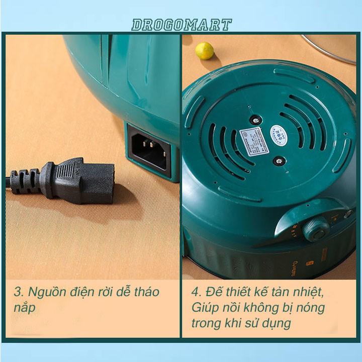 Nồi điện đa năng DG720, Bếp điện 28cm 1000W chiên xào, lẩu hấp phủ lớp chống dính công nghệ Nhật Bản, Tiết kiệm điện